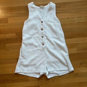 Pomander Place Textured White Kids Romper